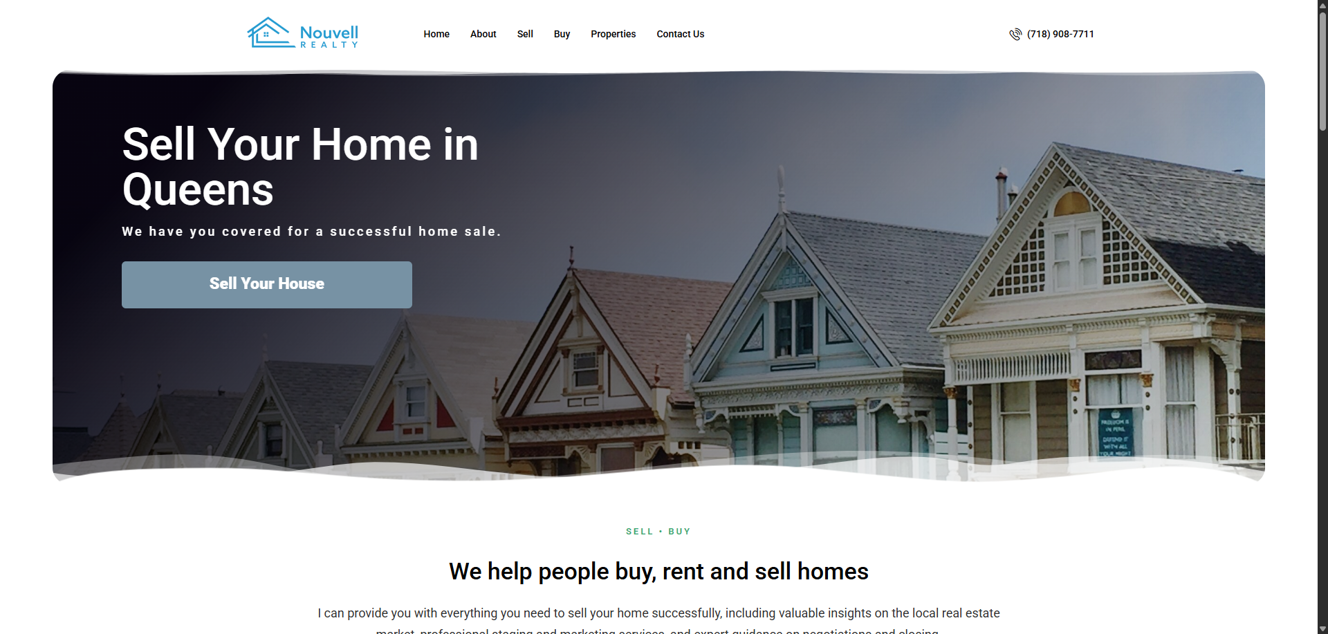 Nouvell Realty website by Disame Graphics