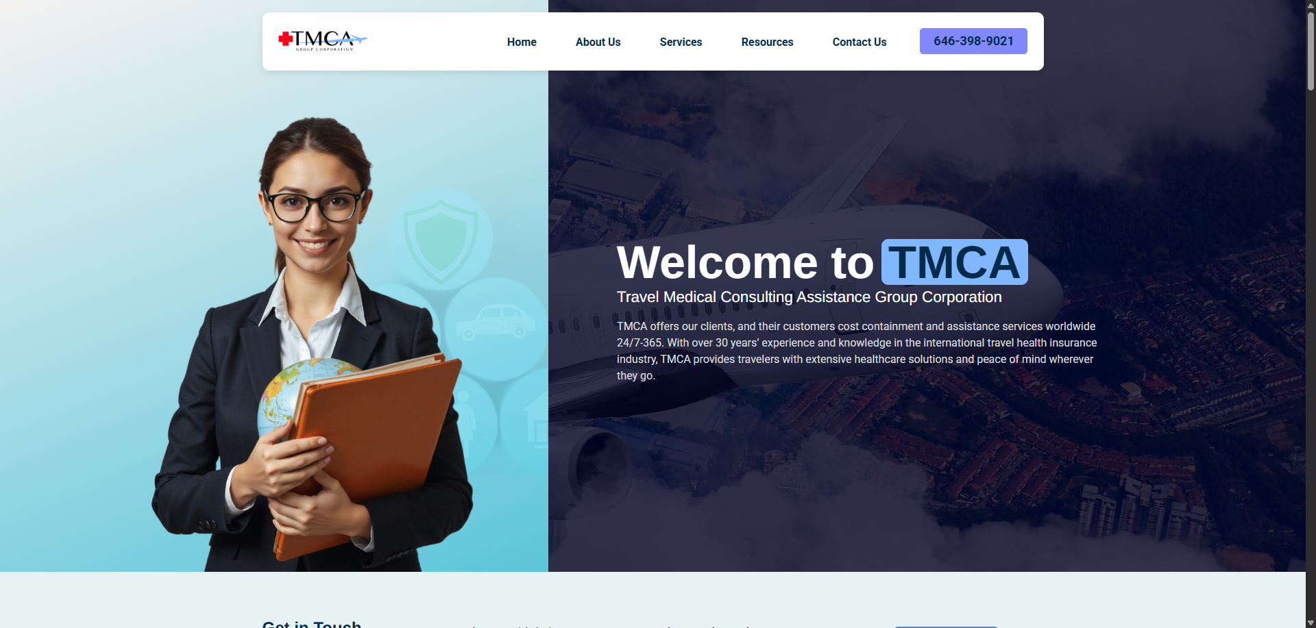 TMCATravel website by Disame Graphics